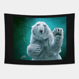 Digital Polar Bear Tapestry