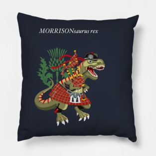 Clanosaurus Rex MORRISONsaurus Rex Morrison Red Family Tartan Scotland Pillow