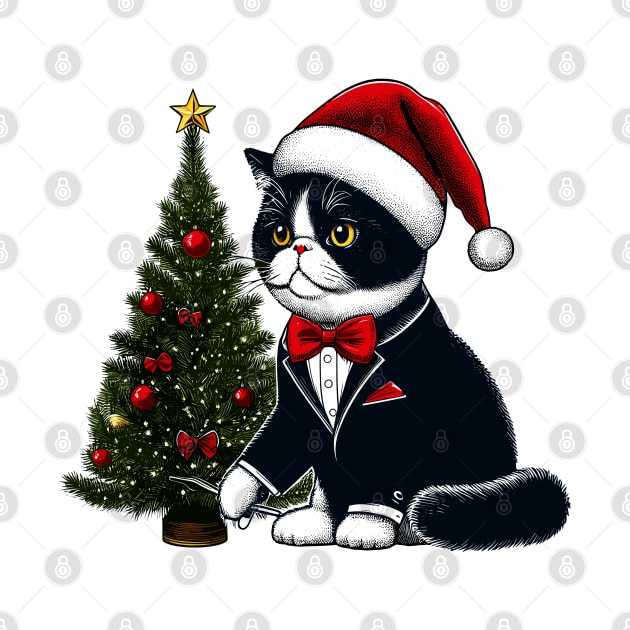 Exotic Shorthair Cat Christmas by Graceful Designs