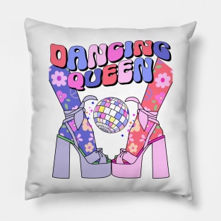 Dancing Queen Disco Ball Retro Groovy Vibes Pillow