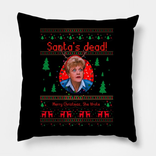 Jessica Fletcher is on the Christmas Case! Murder She Wrote Pillow by Camp David