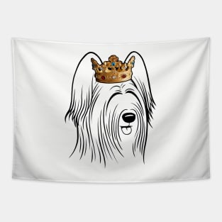 Briard Dog King Queen Wearing Crown Tapestry