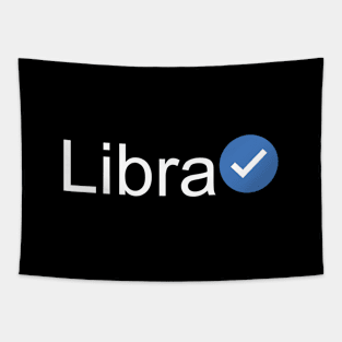 Verified Libra (White Text) Tapestry