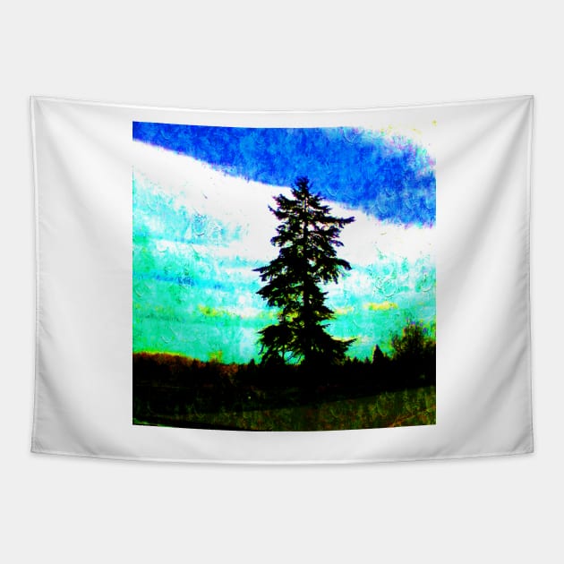 PNW Cascadia Springtime Scenery Tapestry by TheDaintyTaurus