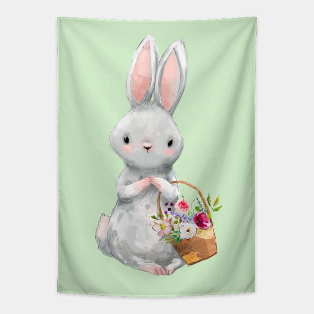 Bunny Love 2 Tapestry by EveFarb