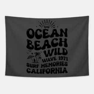 Ocean Beach Wild Wave 1971 Surf Memories California Tapestry