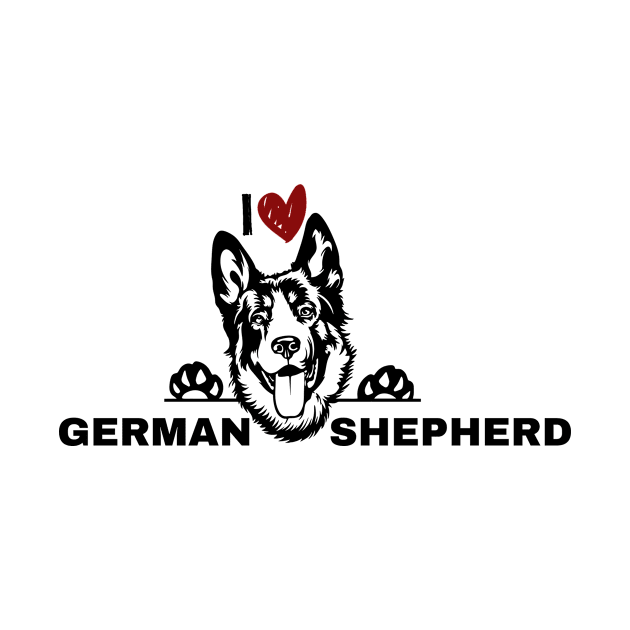 I love my German Shepherd by Calisi