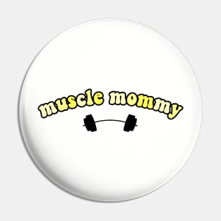 muscle mommy yellow Pin