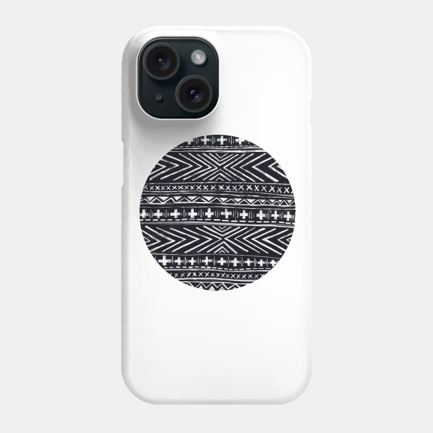 Mudcloth X & Cross Phone Case by InkedinRed