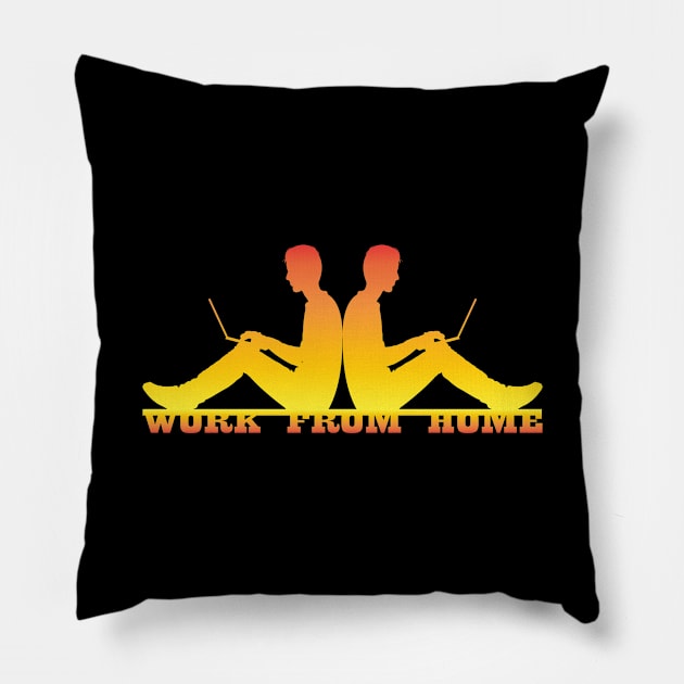 WFH - 04 Pillow by SanTees