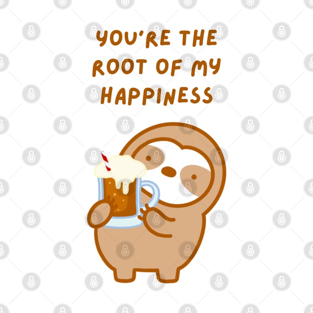 You’re the Root of My Happiness Root Beer Float Sloth by theslothinme