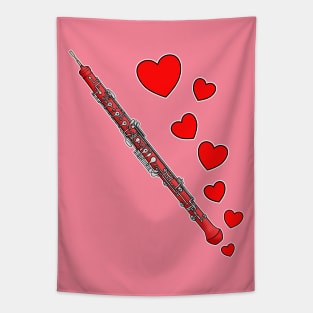 Valentines Day Oboe Player Oboist Anniversary Wedding Musician Tapestry