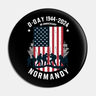 D-Day 1944-2024 80th Anniversary Normandy Pin