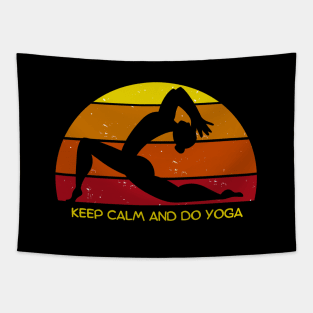 Keep calm and do yoga Tapestry