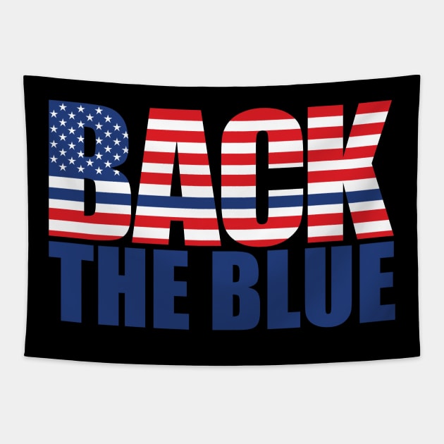 BACK the BLUE - Law Enforcement Tapestry by Jaxt designs