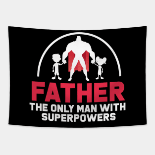 Superhero Dad T-shirt Design Tapestry