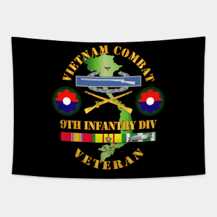 Vietnam Combat Infantry Veteran w 9th Inf Div SSI V1 Tapestry