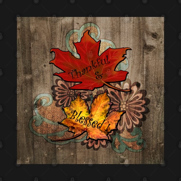 Fall Designed Products: Thanksgiving Pillows, Mugs, Bedding, Clocks, Thankful & Blessed Autumn Pillows, Rustic Farmhouse Throw Decorative Pillow by tamdevo1