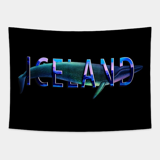 ICELAND WHALE Tapestry by EGGnTEDDY