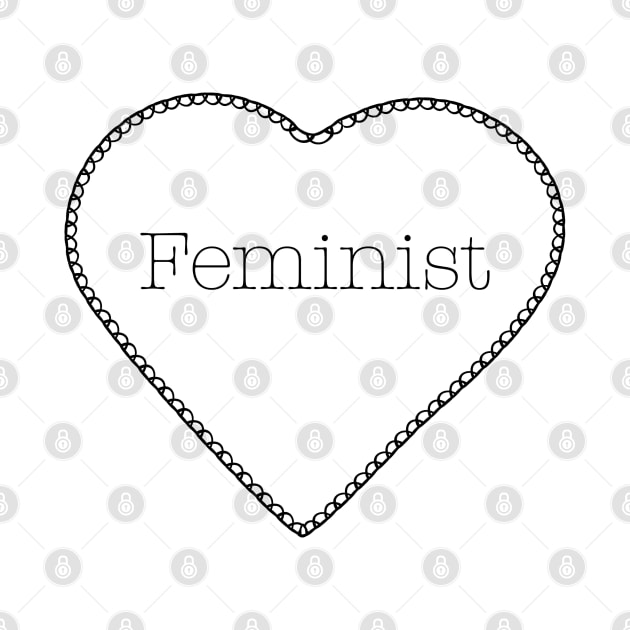 Feminist Heart T-Shirt by FeministShirts