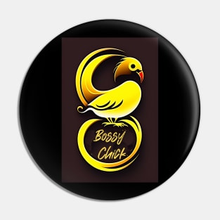 Bossy Chick (logo of a female chicken) Pin