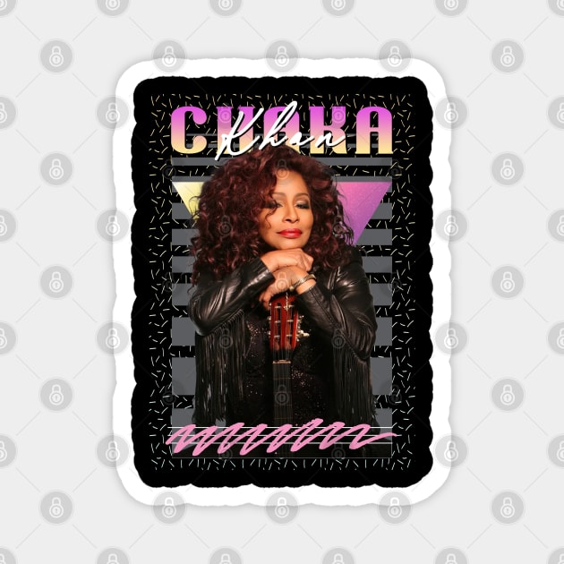 Chaka Khan Retro Aesthetic 70s Fan Art Magnet by Madesu Art