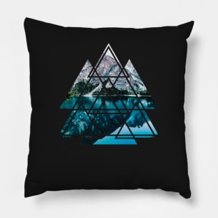 Mountain Lake Landscape Hiking Camping Mountains Outdoor Nature Lover Gift Pillow