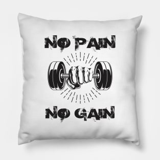 No pain no gain - Crazy gains - Nothing beats the feeling of power that weightlifting, powerlifting and strength training it gives us! A beautiful vintage design representing body positivity! Pillow