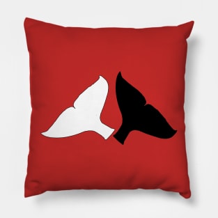 Ying and Yang Whale tails Pillow