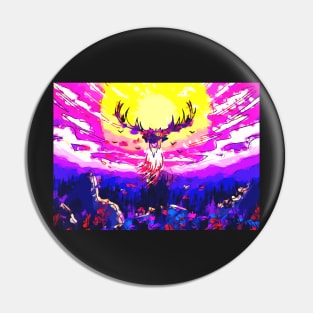 Abstract Deer in the sun Pin