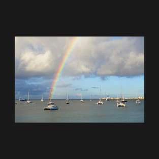 Rainbow over Simpson Bay Saint Martin Caribbean T-Shirt