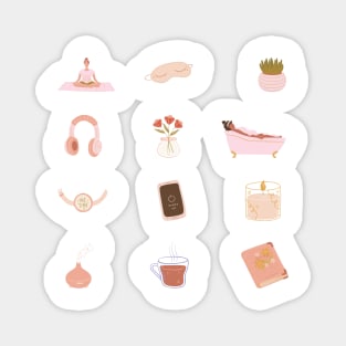 Zen Yoga Relaxing Sticker Pack Magnet