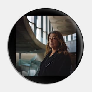 Zaha Hadid portrait Pin