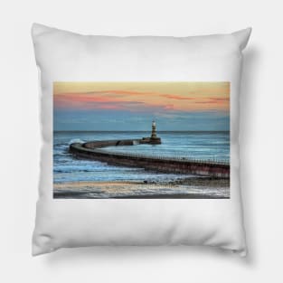 Roker Pier and Lighthouse Sunderland Pillow