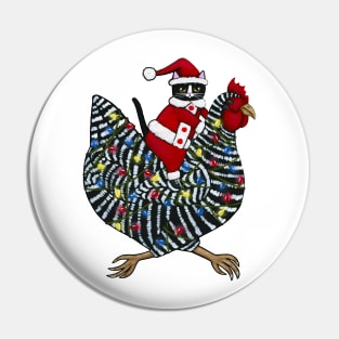Christmas Chicken Ride Pin