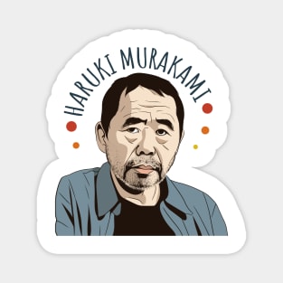 Haruki Murakami 村上 春樹 Retro Fan Art Design Magnet