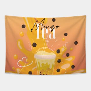 Mango Tea, Boba Tea, Bubble Tea fruit Tapestry