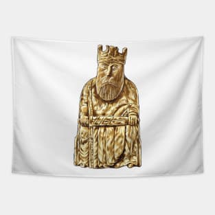 Regal Sovereignty: The Lewis Chessmen King Design Tapestry