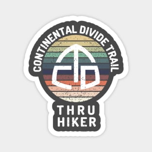 Continental Divide Trail Thru Hiker Sunset all white Magnet