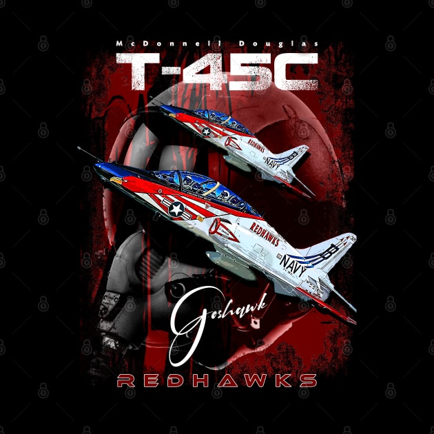 T-45C Goshawk Redhawks Us Air Force Navy training Jet Aircraft by aeroloversclothing