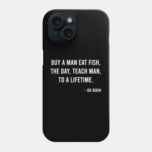 Buy a Man Eat Fish in Black Phone Case