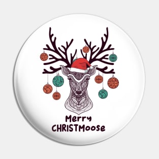 Merry Christmoose Holiday Pin