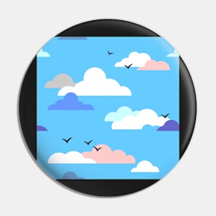 Cloud Birds Pin