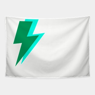 Green and Turquoise Lightning Tapestry