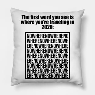 Funny Travel 2020 Quarantine Crossword Gift Pillow