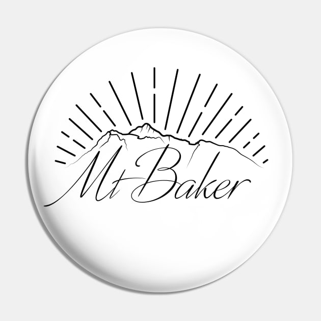 Mount Baker Pin by StevenSwanboroughDesign