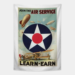 WW2 Vintage Air Force Poster Tapestry