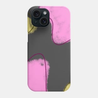 Pink yellow watercolor abstract art Phone Case