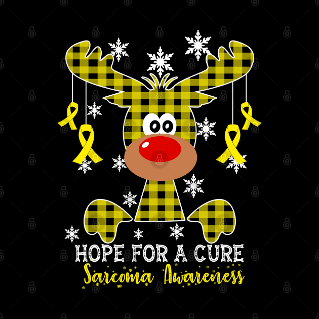 Reindeer Hope For A Cure Sarcoma  Awareness Christmas by HomerNewbergereq