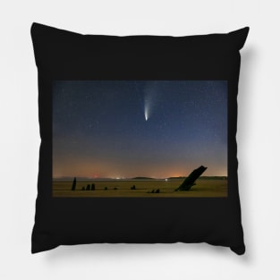 Comet NEOWISE over Rhossili Bay Pillow